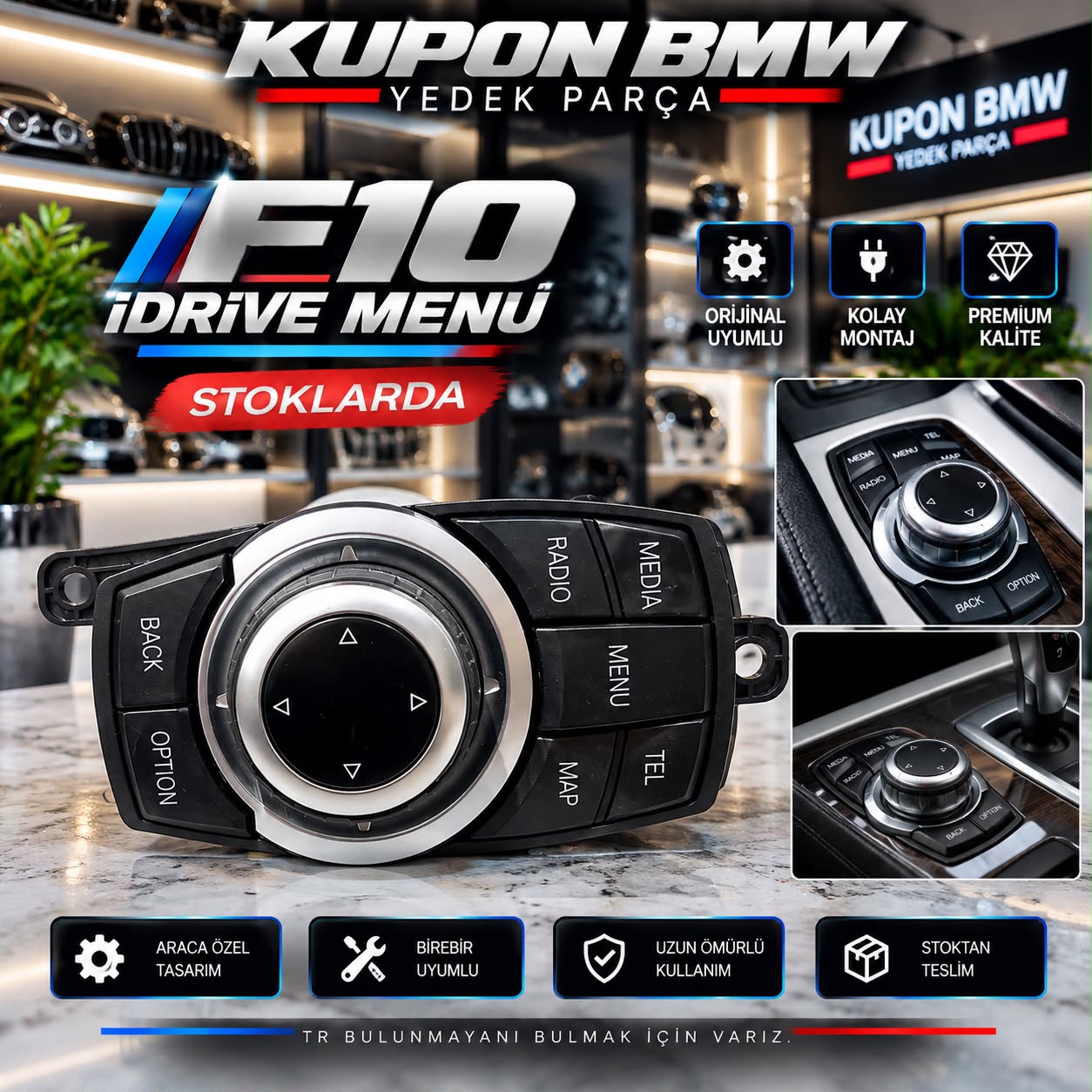 BMW F10  İDRİVER MENÜ TUŞ 