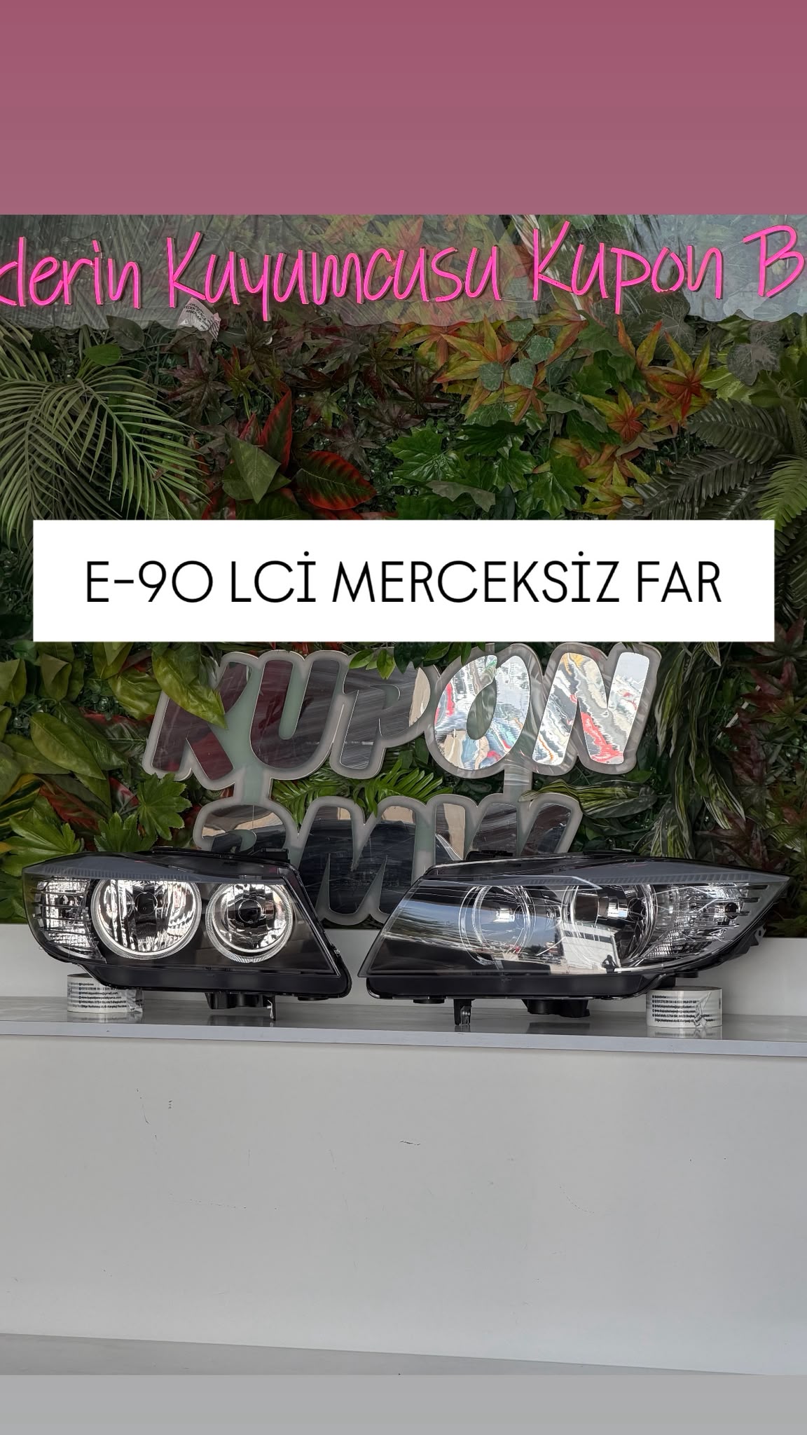 BMW E90 LCİ  MERCEKSİZ FAR TAKIMI 